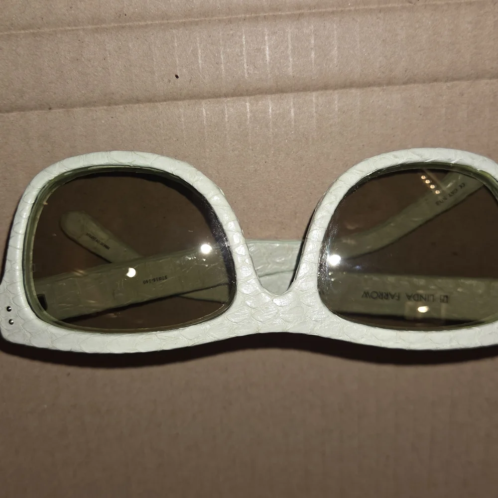 Linda Farrow Python Sunglasses Women's Light Greenish Frame Authentic Designer - Picture 5 of 16
